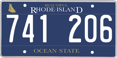 RI license plate 741206
