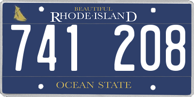 RI license plate 741208