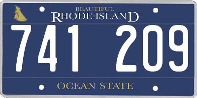 RI license plate 741209