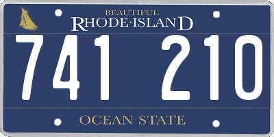 RI license plate 741210