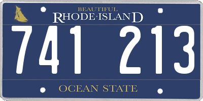 RI license plate 741213