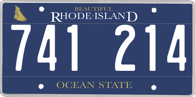 RI license plate 741214