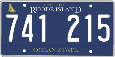 RI license plate 741215