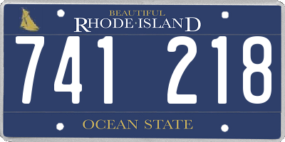 RI license plate 741218
