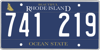 RI license plate 741219