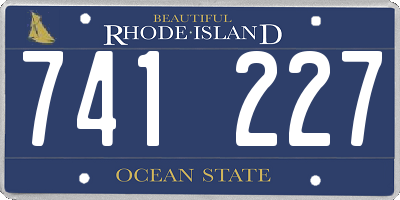 RI license plate 741227