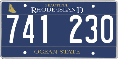 RI license plate 741230