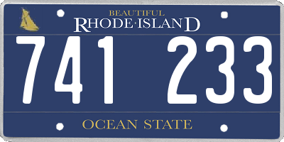 RI license plate 741233