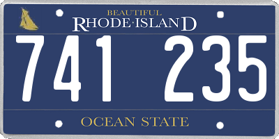 RI license plate 741235