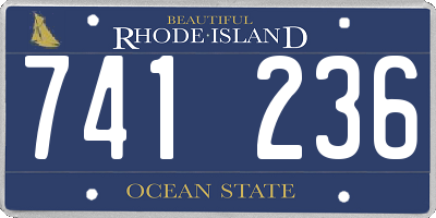 RI license plate 741236