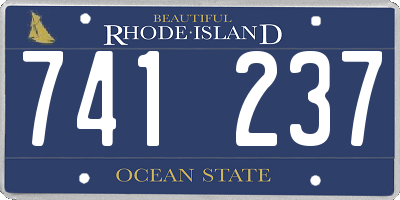 RI license plate 741237