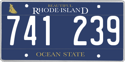 RI license plate 741239