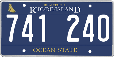 RI license plate 741240
