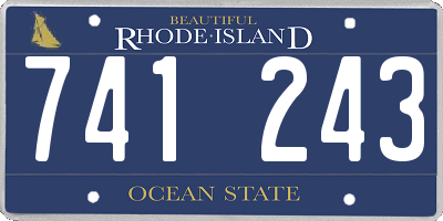 RI license plate 741243
