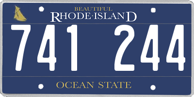 RI license plate 741244