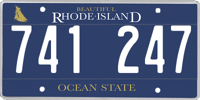 RI license plate 741247