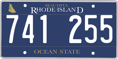 RI license plate 741255