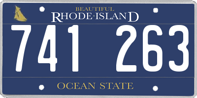 RI license plate 741263