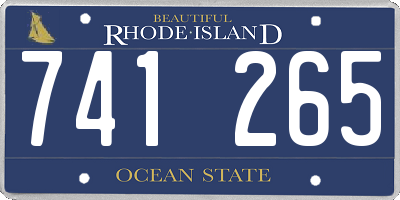 RI license plate 741265