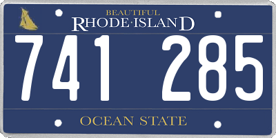 RI license plate 741285