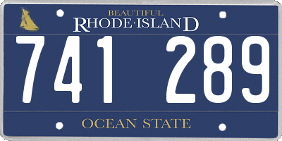 RI license plate 741289