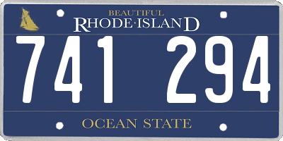 RI license plate 741294