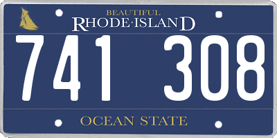 RI license plate 741308