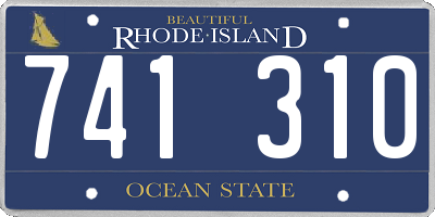 RI license plate 741310