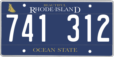 RI license plate 741312