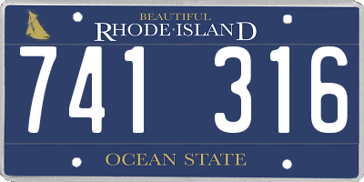 RI license plate 741316