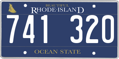 RI license plate 741320