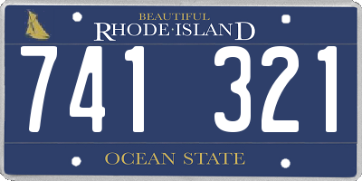 RI license plate 741321