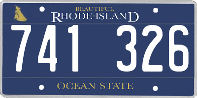 RI license plate 741326