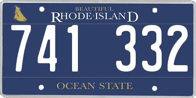 RI license plate 741332