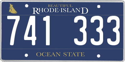 RI license plate 741333