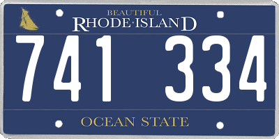 RI license plate 741334