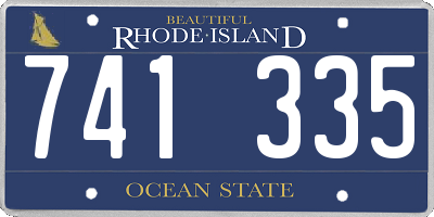 RI license plate 741335