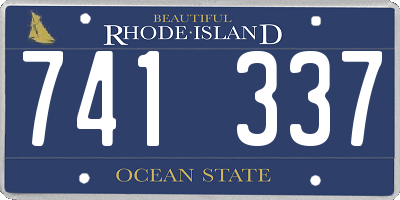 RI license plate 741337