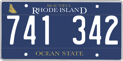 RI license plate 741342