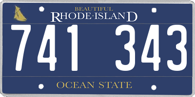 RI license plate 741343