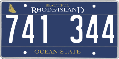 RI license plate 741344