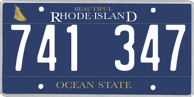 RI license plate 741347