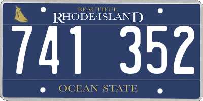 RI license plate 741352