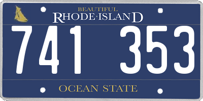 RI license plate 741353