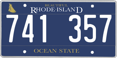 RI license plate 741357
