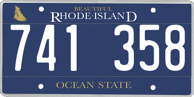 RI license plate 741358