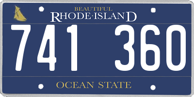 RI license plate 741360