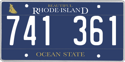 RI license plate 741361