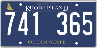 RI license plate 741365