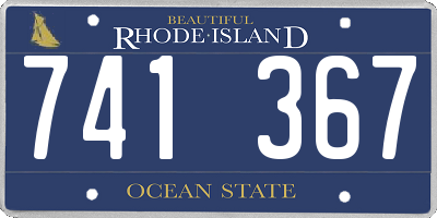 RI license plate 741367